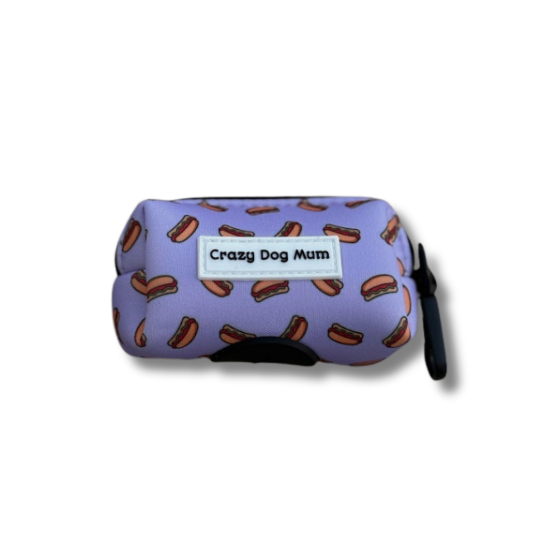 Poop bag hot dog lila