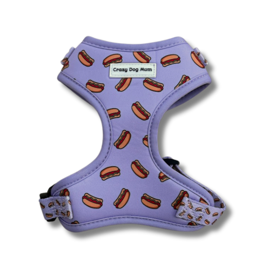 Hot dog lila -  arnés perro pequeño